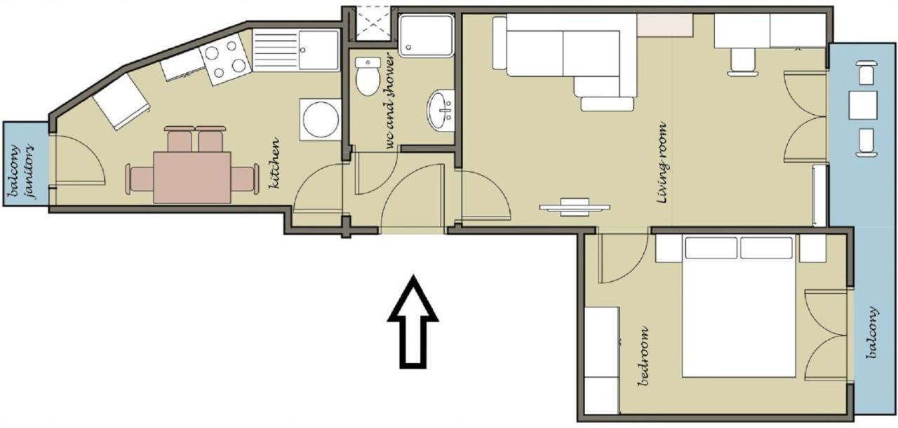 An Apartment for 2-4 Friends. 1